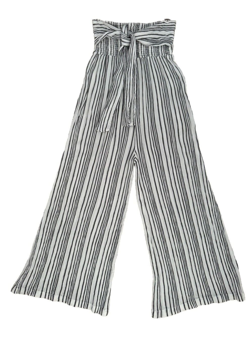 Lascana jumpsuit cropped striped size 6 wide leg sleeveless
